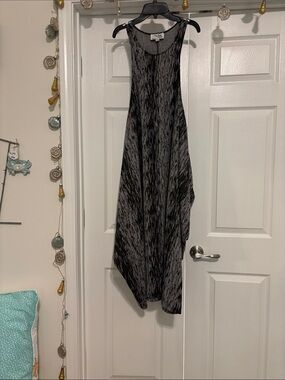 Sleeveless Black & Gray Patterned Women’s Dress/jumper/long vest/tunic overlay
